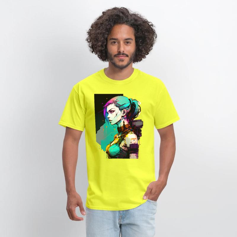 Bold and Beautiful Cyberpunk Girl with Teal Hair