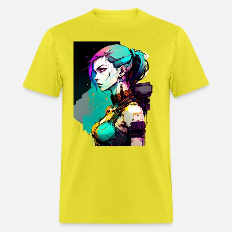 Bold and Beautiful Cyberpunk Girl with Teal Hair