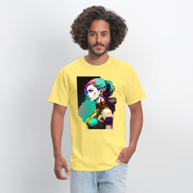 Bold and Beautiful Cyberpunk Girl with Teal Hair