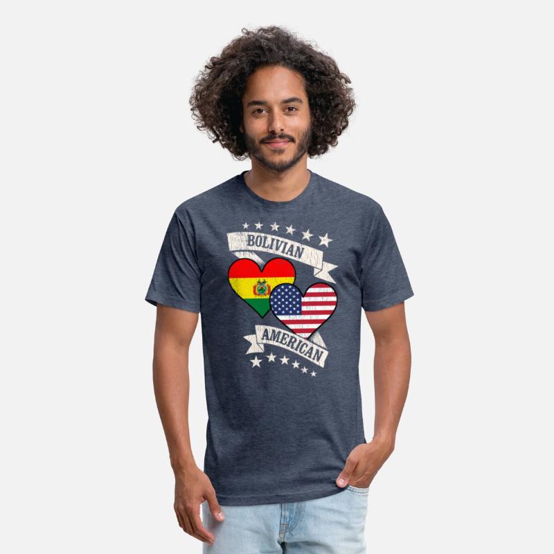 Bolivian American Heart Flags Bolivia America