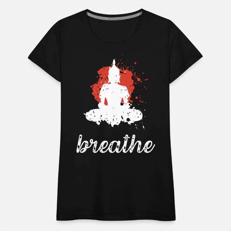 Breathe quote Buddha graphic t-shirt