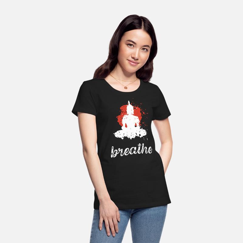 Breathe quote Buddha graphic t-shirt