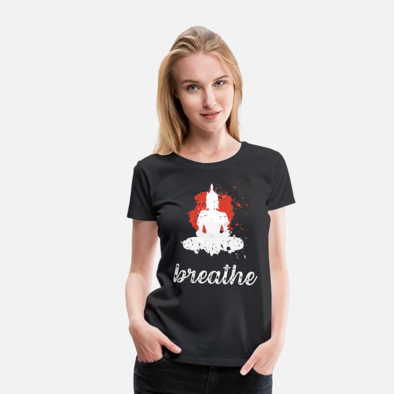 Breathe quote Buddha graphic t-shirt