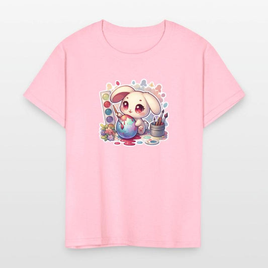 Bunny Painting an Easter Egg Watercolor