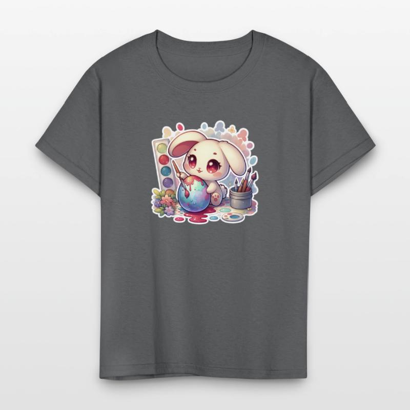 Bunny Painting an Easter Egg Watercolor