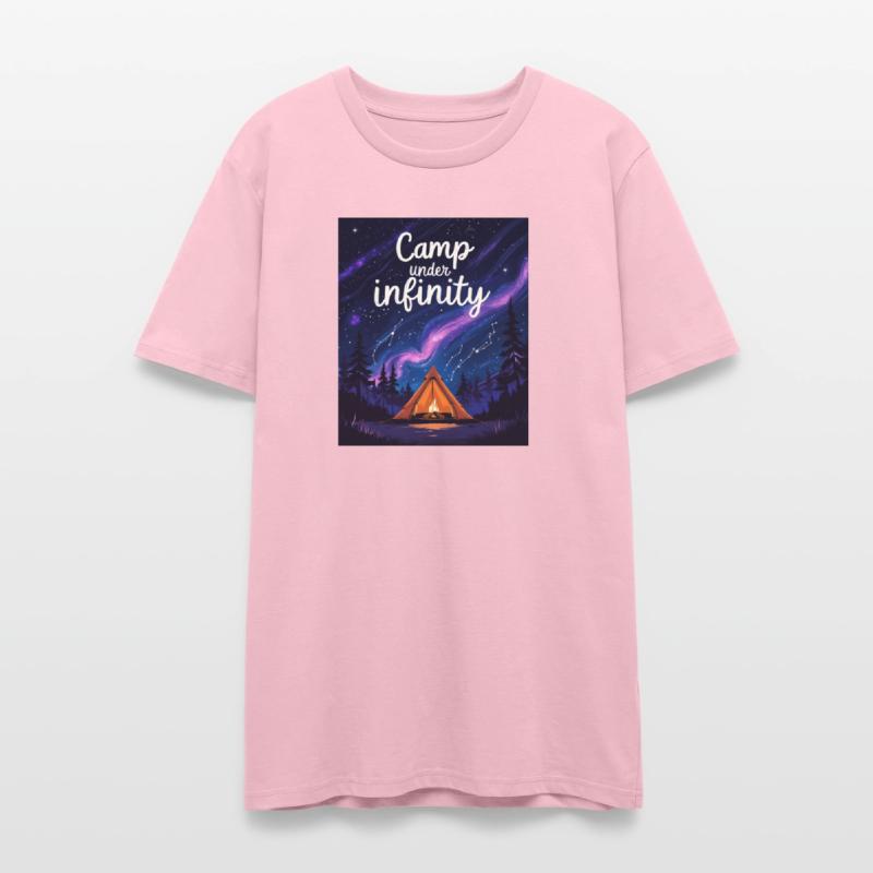 Camp Under Infinity T-Shirt – Cosmic Camping Scene