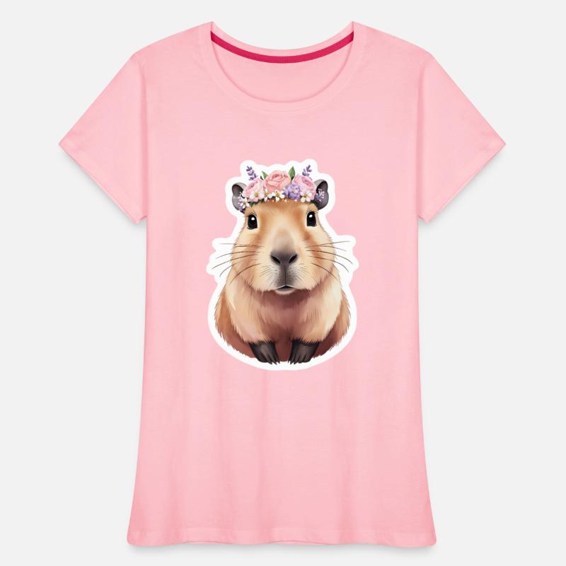 Capybara with Flowers