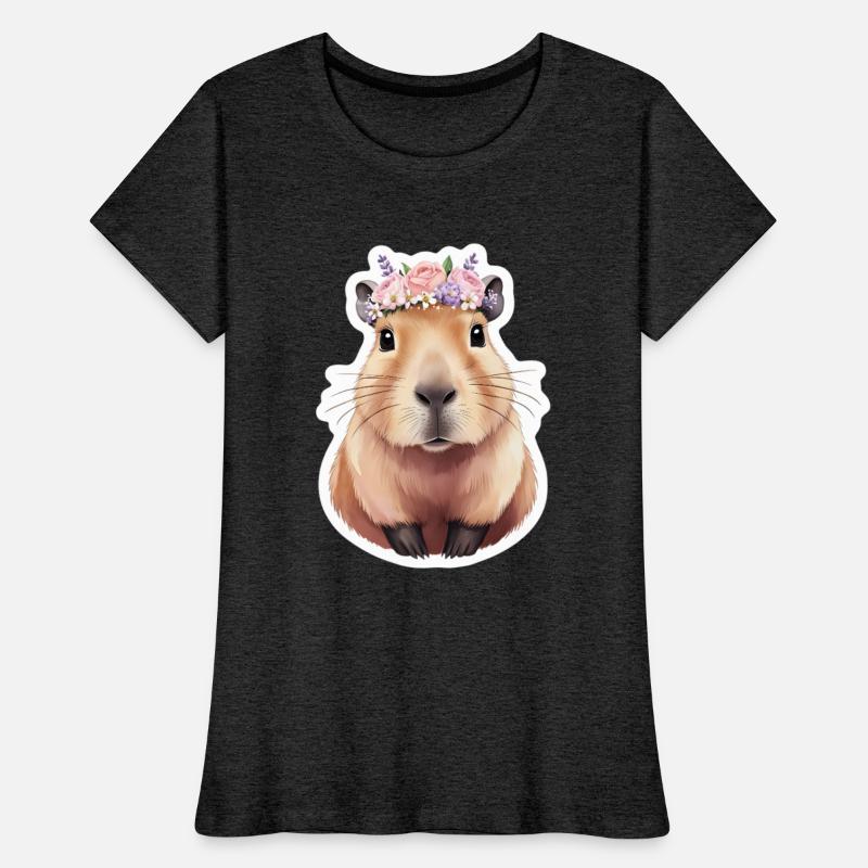 Capybara with Flowers