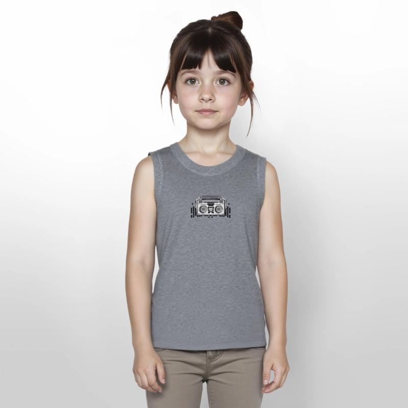 Cassette recorder in an 80s stencil look