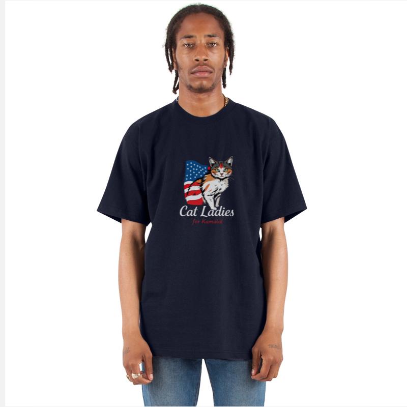 Cat Ladies for Kamala A Patriotic Fusion T-shirt