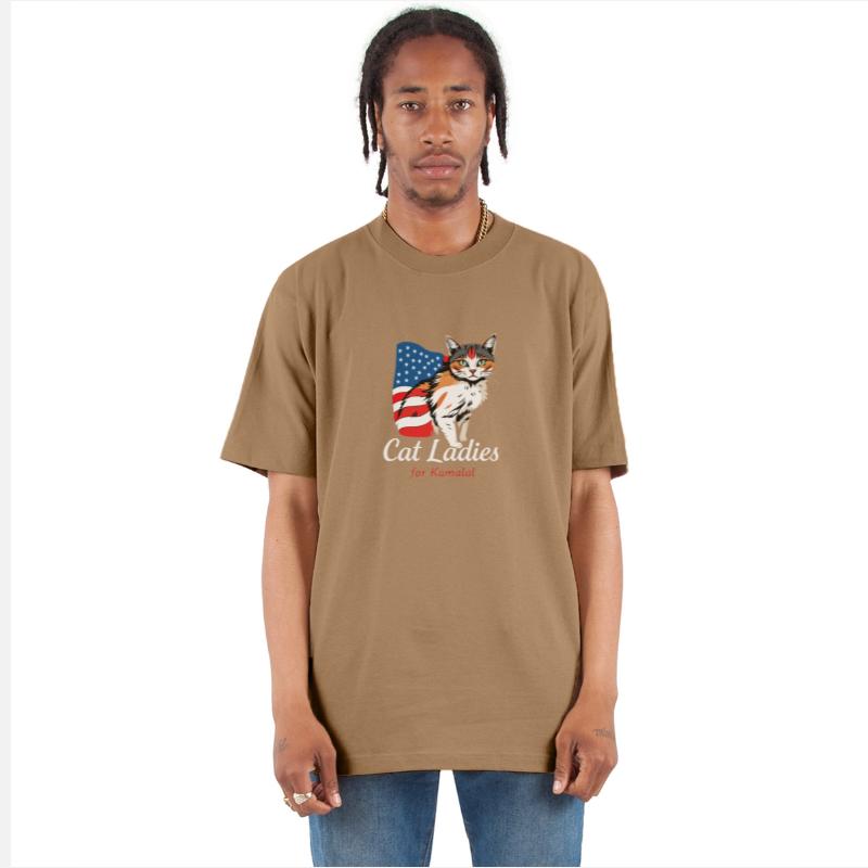 Cat Ladies for Kamala A Patriotic Fusion T-shirt