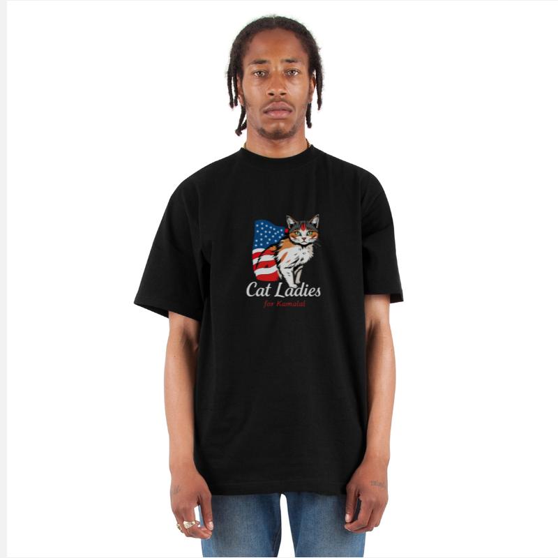 Cat Ladies for Kamala A Patriotic Fusion T-shirt