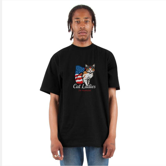 Cat Ladies for Kamala A Patriotic Fusion T-shirt