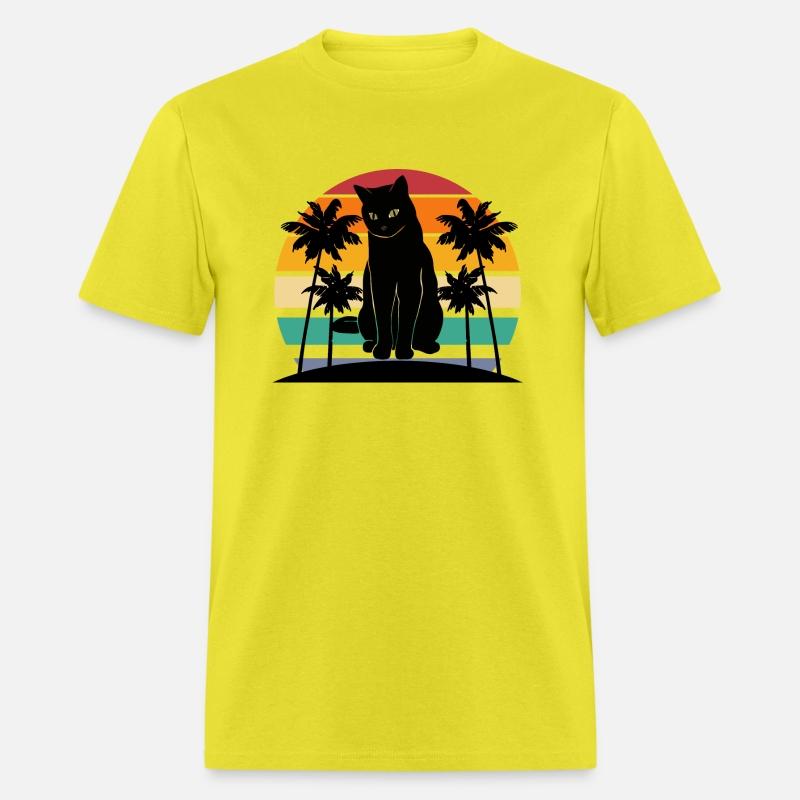 Cat Retro Palm Tree