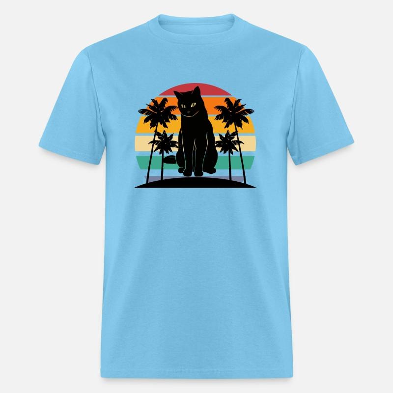 Cat Retro Palm Tree