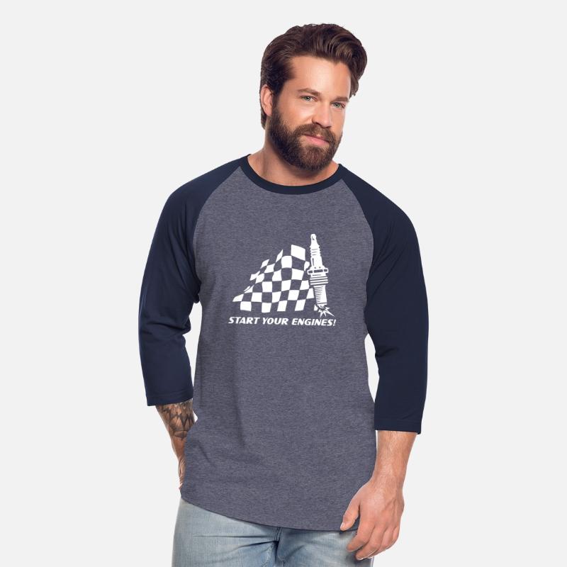 CHECKERED FLAG SPARK PLUG START YOUR ENGINES