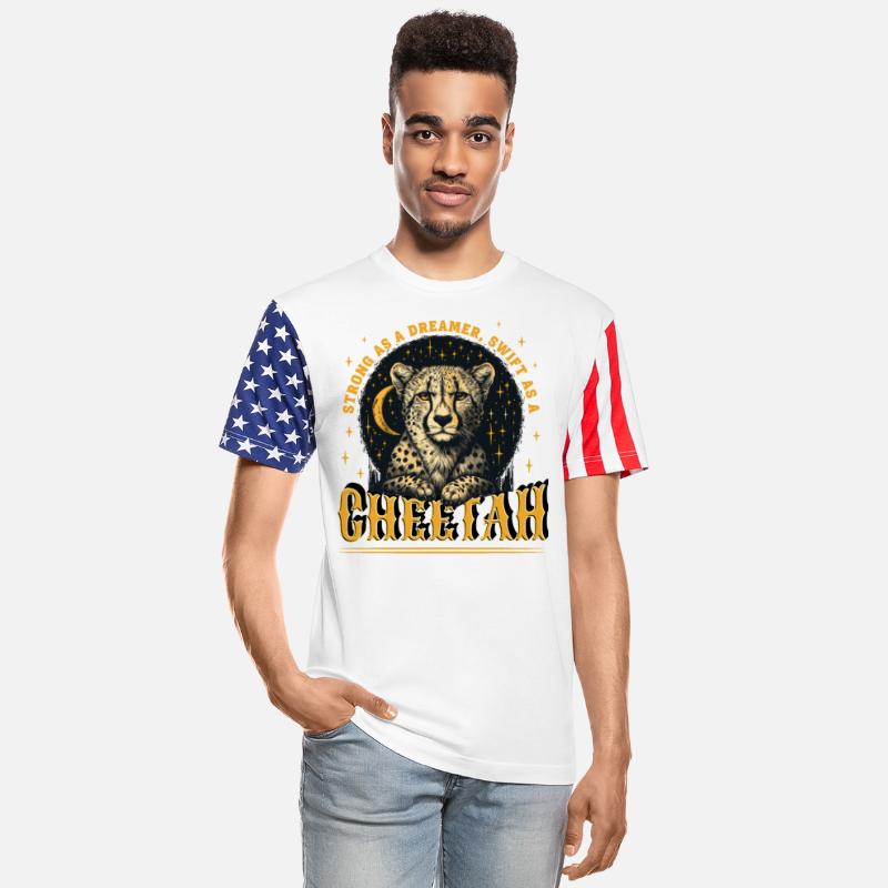 Cheetah Animal With Moon and Stars Dreamer Quote