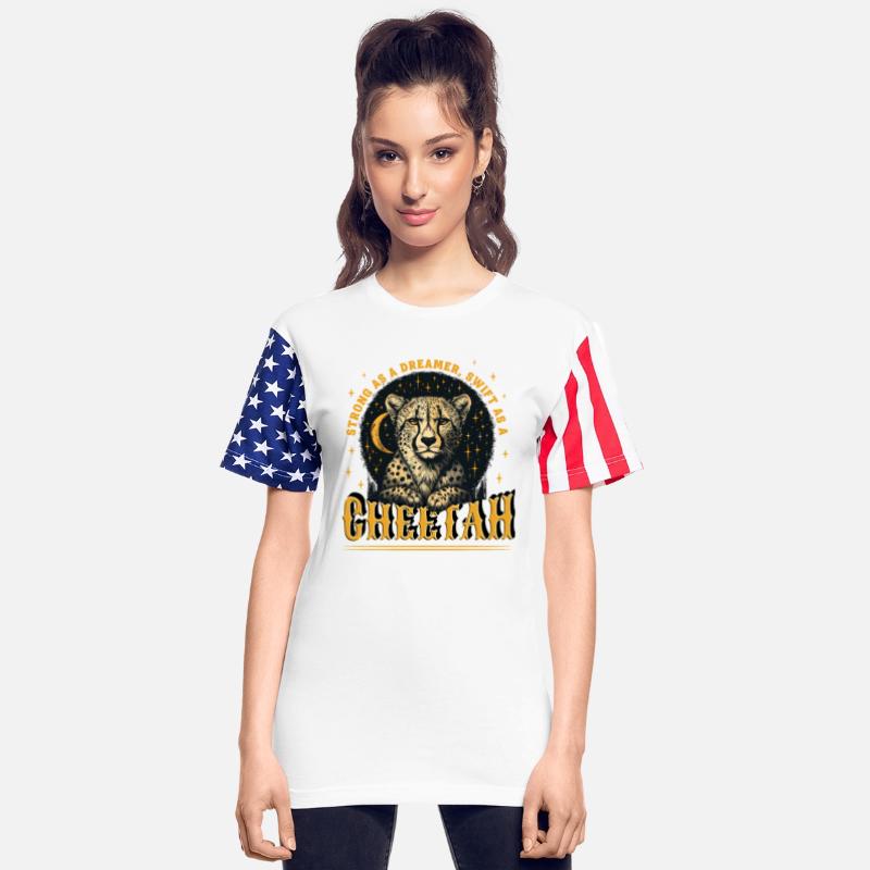 Cheetah Animal With Moon and Stars Dreamer Quote