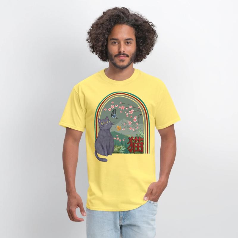 Cherry Blossom Shirt, Cherry Blossom Cat Vintage