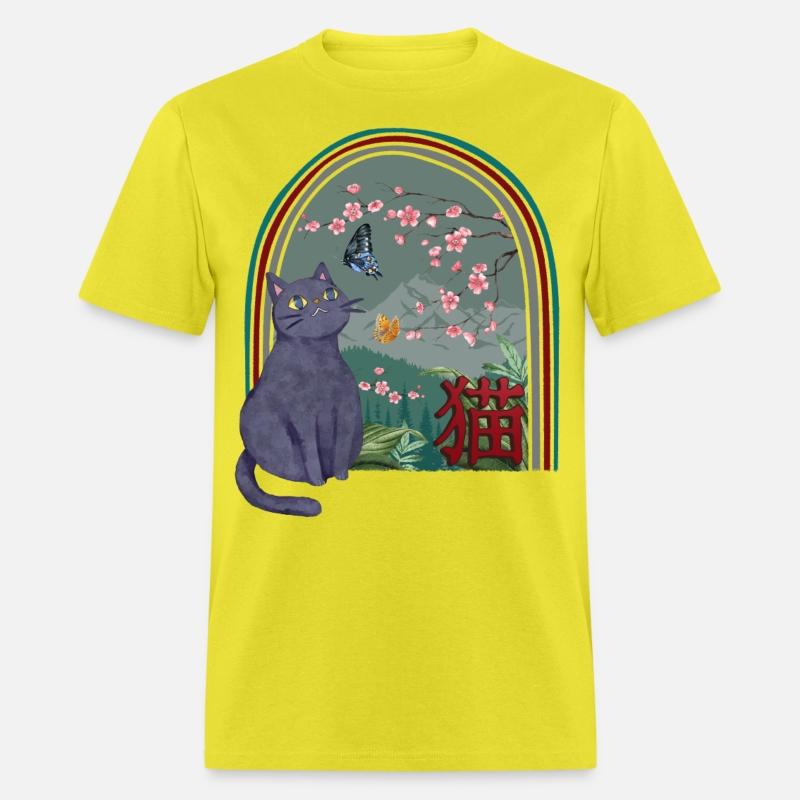 Cherry Blossom Shirt, Cherry Blossom Cat Vintage