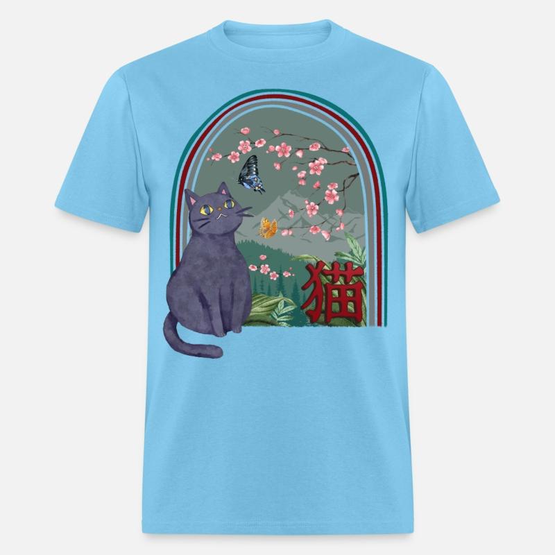 Cherry Blossom Shirt, Cherry Blossom Cat Vintage