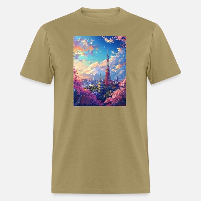 Cherry blossoms around the Tokyo Tower