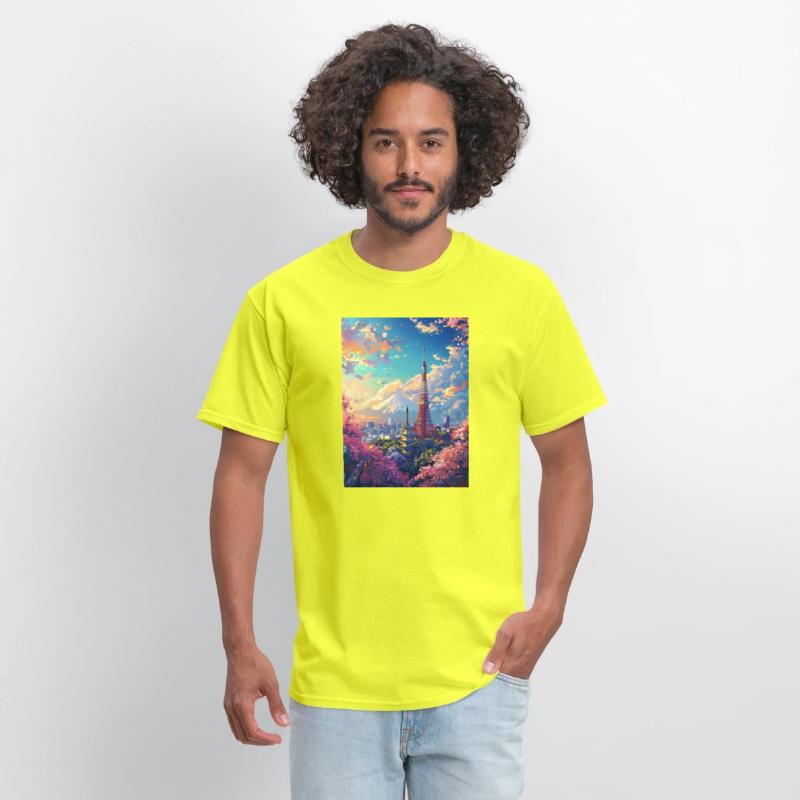 Cherry blossoms around the Tokyo Tower