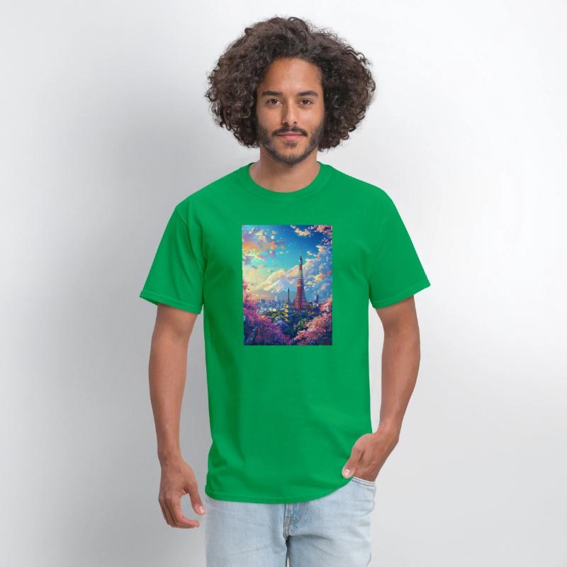 Cherry blossoms around the Tokyo Tower