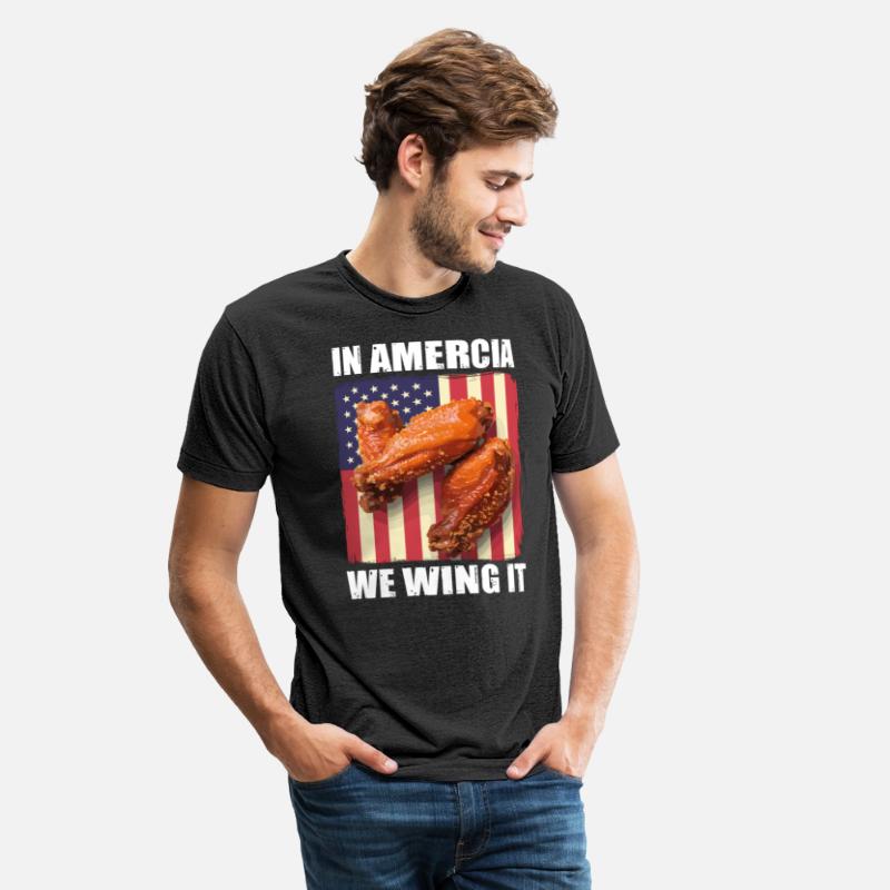 Chicken Wings USA Flag - In America We Wing It