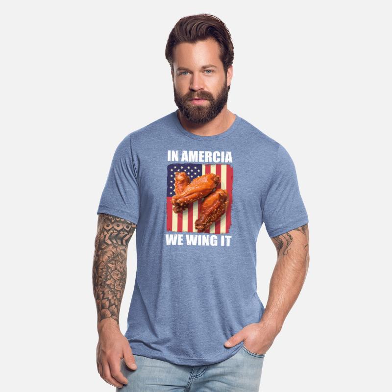 Chicken Wings USA Flag - In America We Wing It