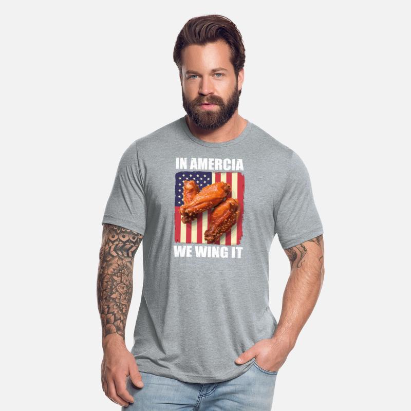 Chicken Wings USA Flag - In America We Wing It