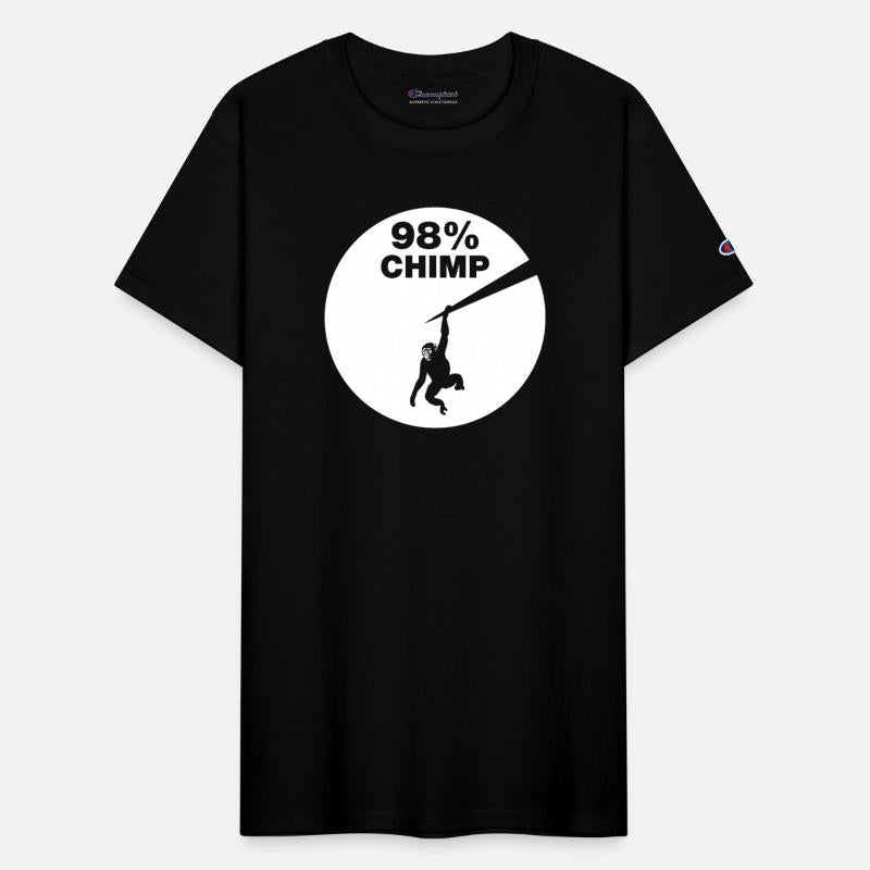 Chimps and humans share about 98 percent