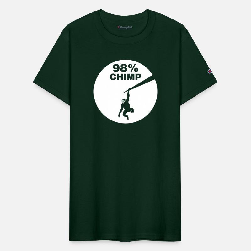 Chimps and humans share about 98 percent