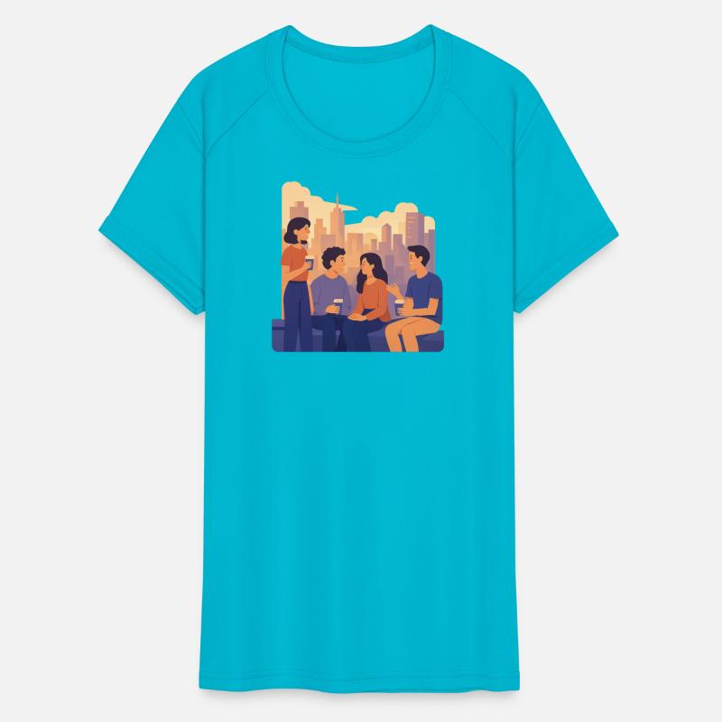 Cityscape Gathering Illustration