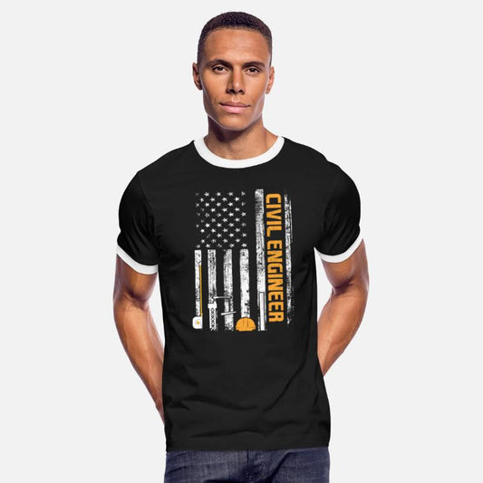 Civil Engineer American Patriotic USA Flag