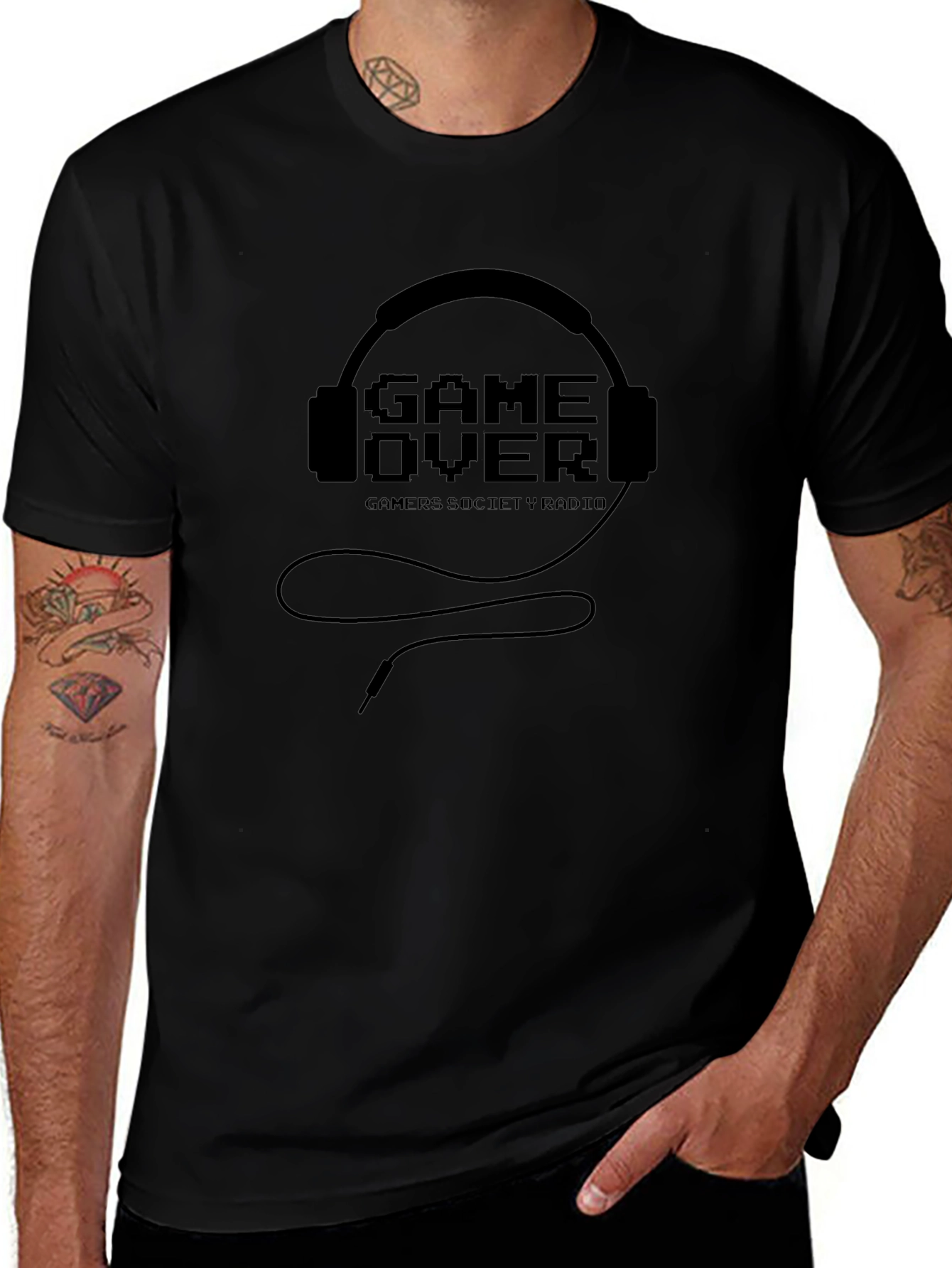 Game Over Headphone Graphic Tee