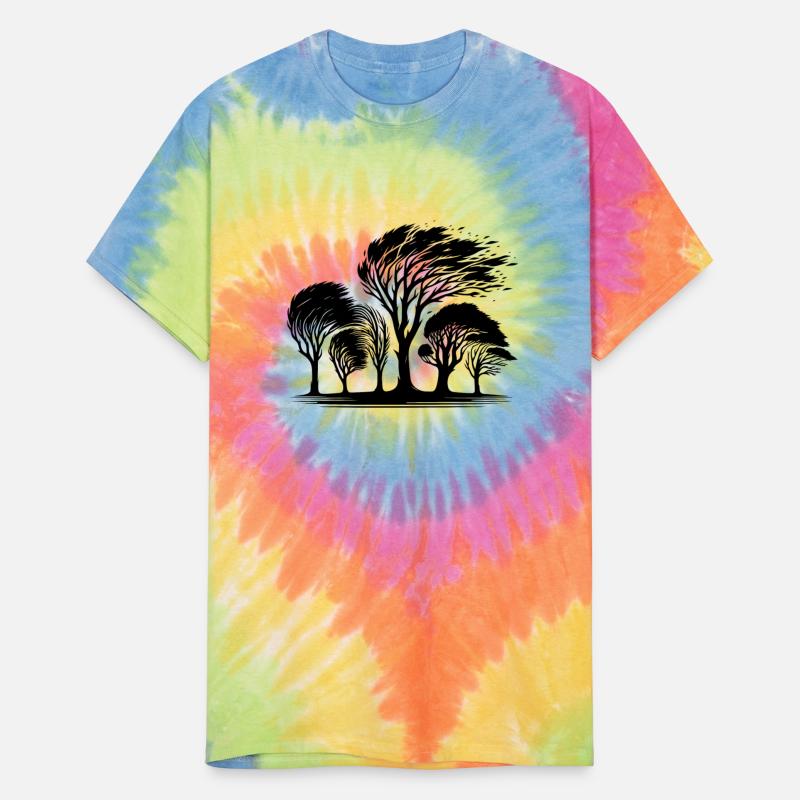 Coastal Trees In A Violent Fall Storm