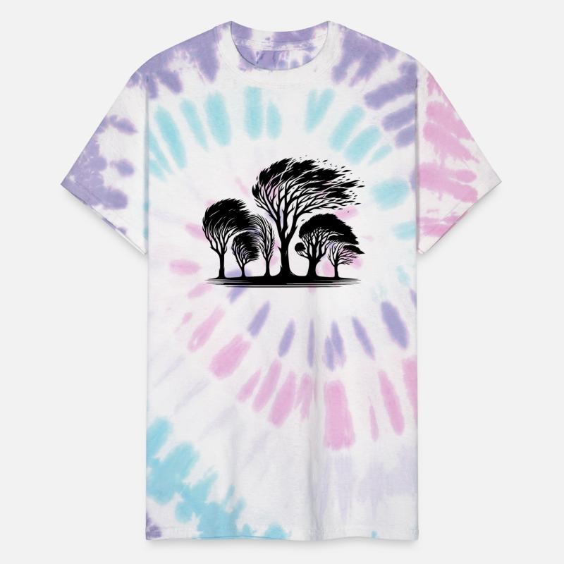 Coastal Trees In A Violent Fall Storm