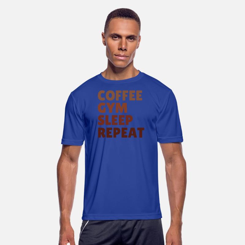 Coffee Gym Sleep Repeat Motivational Design