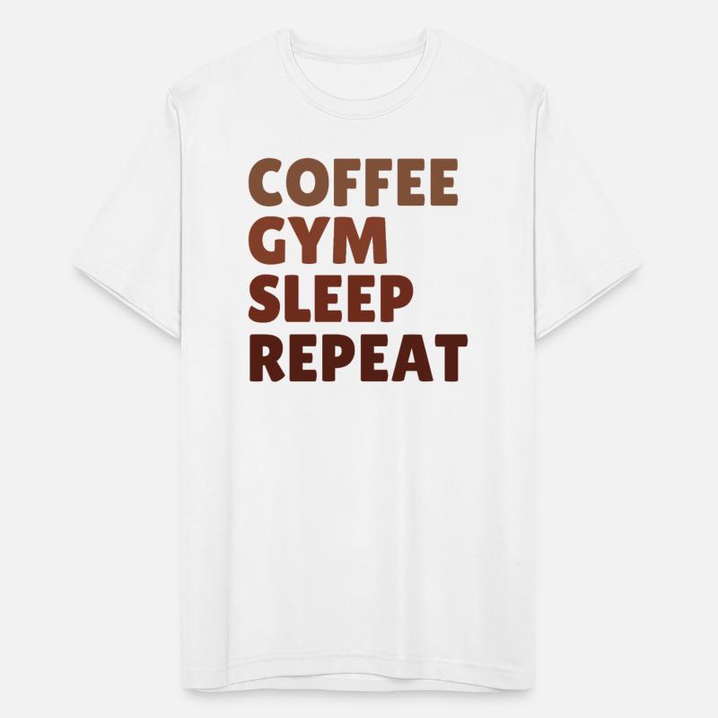 Coffee Gym Sleep Repeat Motivational Design