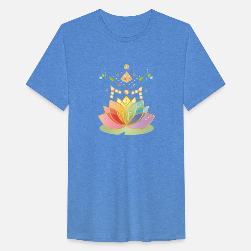 Colorful Chakra Flower Symbol with Ornaments