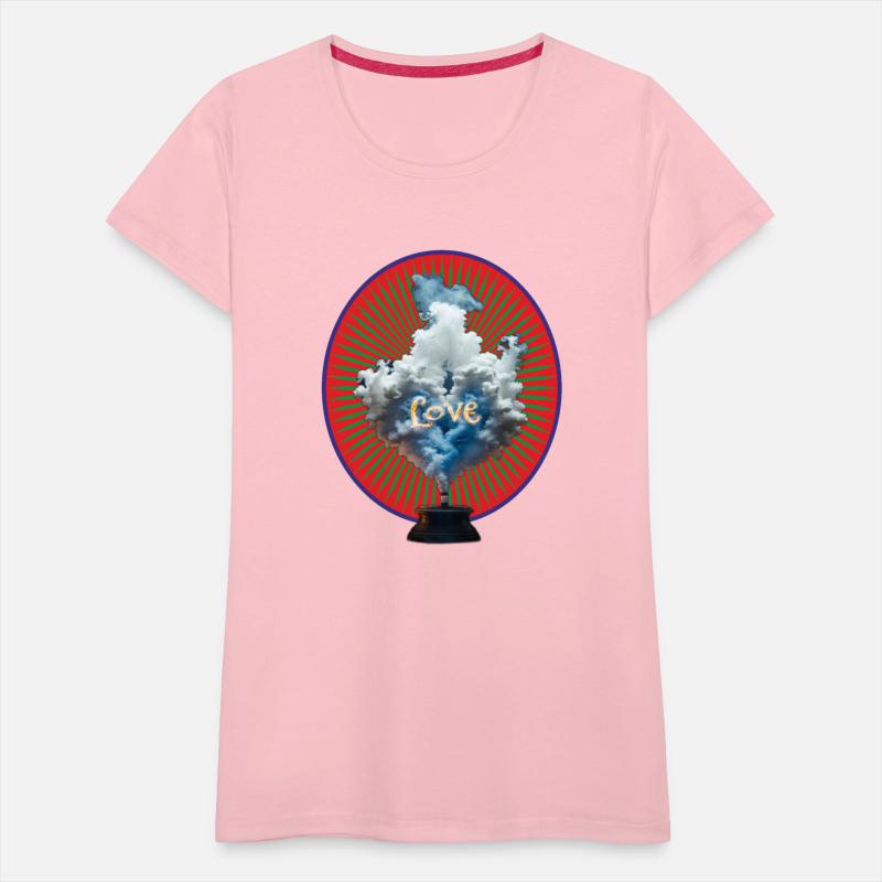 Colorful smoke design makes love