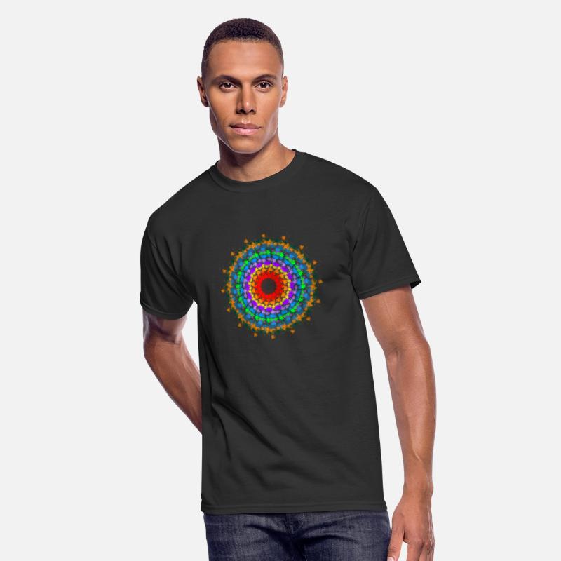 Concentric rainbow mandala