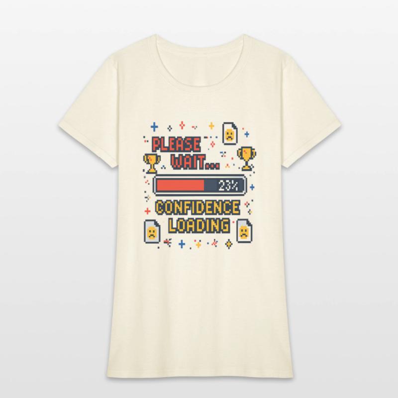 Confidence Loading Funny Pixel Art Tee
