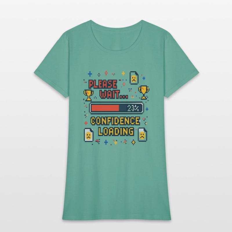 Confidence Loading Funny Pixel Art Tee