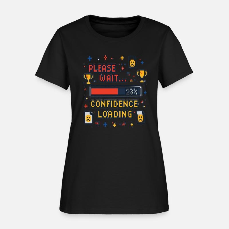 Confidence Loading Funny Pixel Art Tee