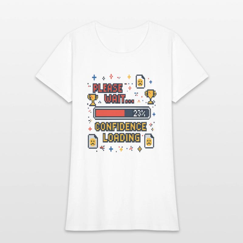 Confidence Loading Funny Pixel Art Tee