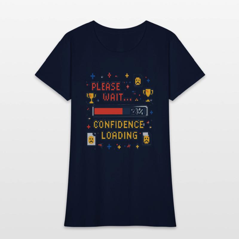 Confidence Loading Funny Pixel Art Tee