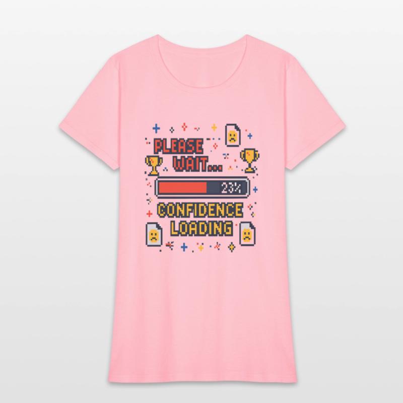 Confidence Loading Funny Pixel Art Tee