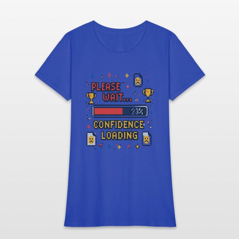 Confidence Loading Funny Pixel Art Tee